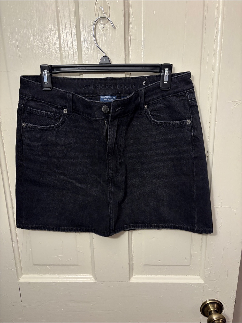 American Eagle Outfitters Black Denim Mini Skirt - Size 8